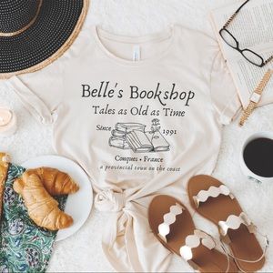 Belle beauty and the beast shirt - belle’s bookshop - Disney inspired